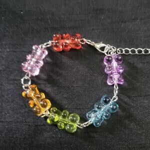 rainbow kandi color gummy bear bracelet 90s / y2k styleTags
